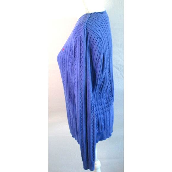 Izod Women's Blue Long Sleeve Medium Weight Knit Sweater Size Large - Picture 4 of 9
